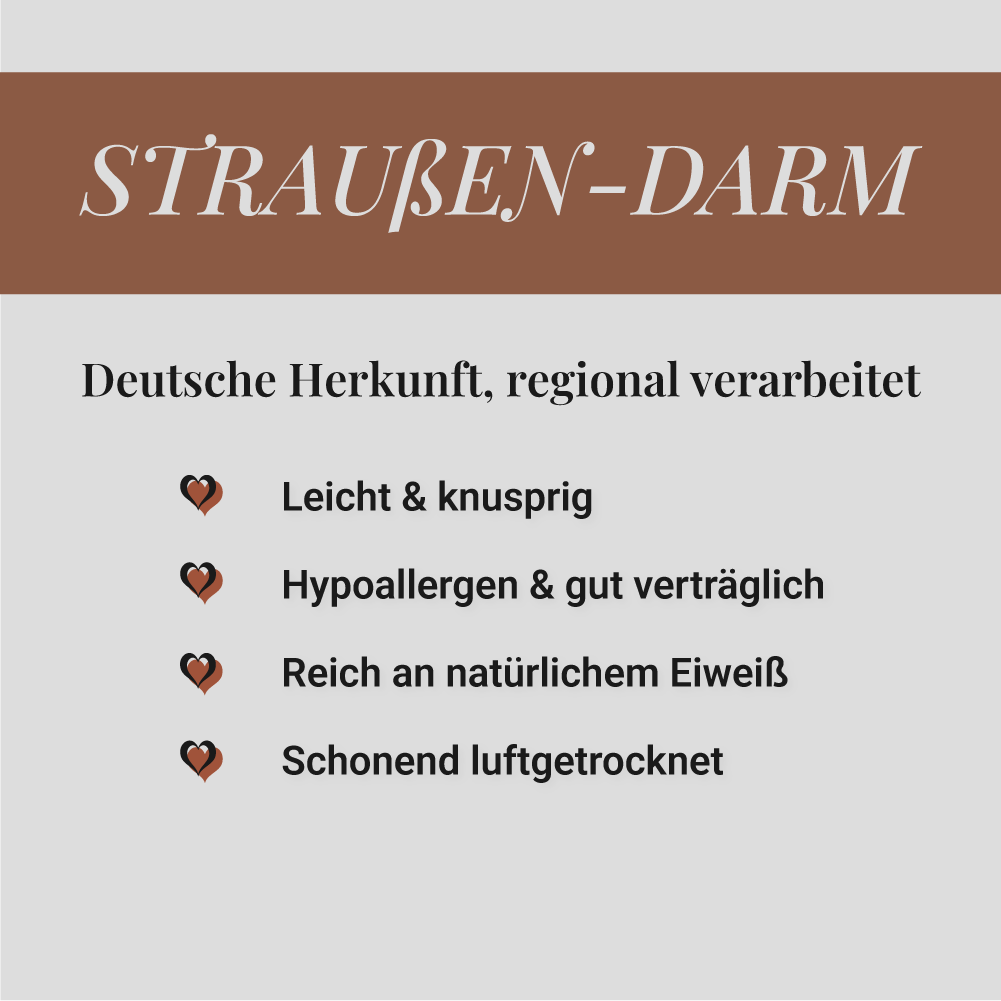 Straußen-Darm, 500g