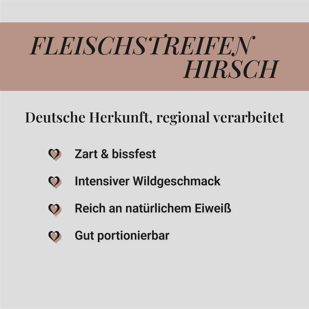 Fleischstreifen Hirsch, 500g