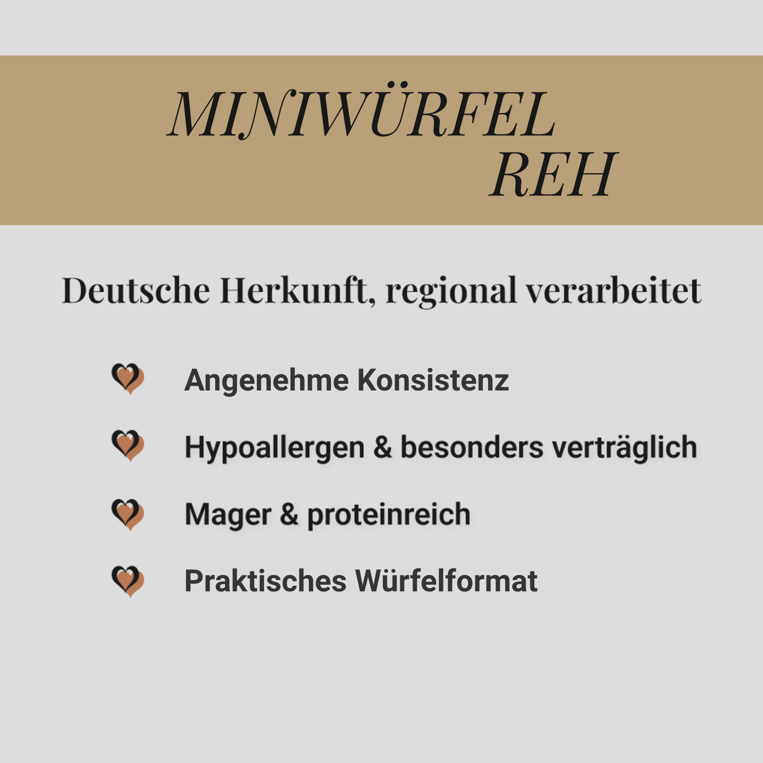 Mini-Würfel Reh, 500g