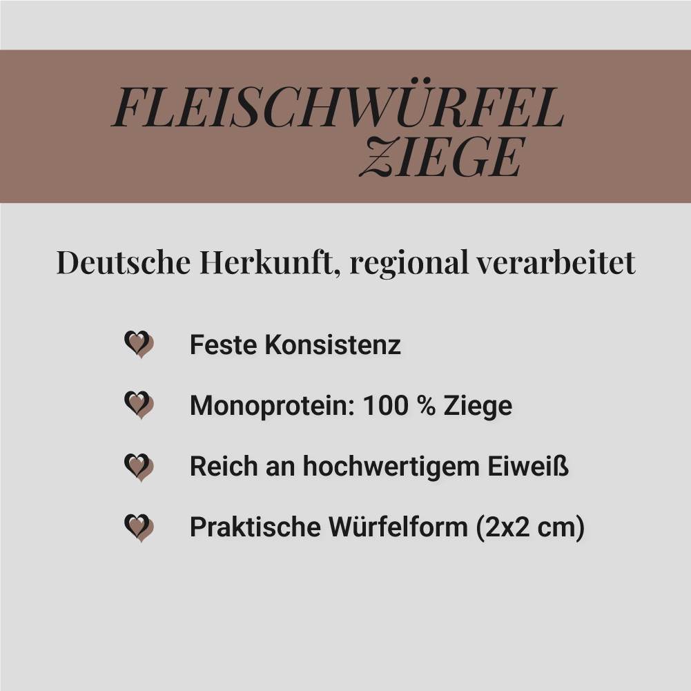 Fleischwürfel Ziege, 500g
