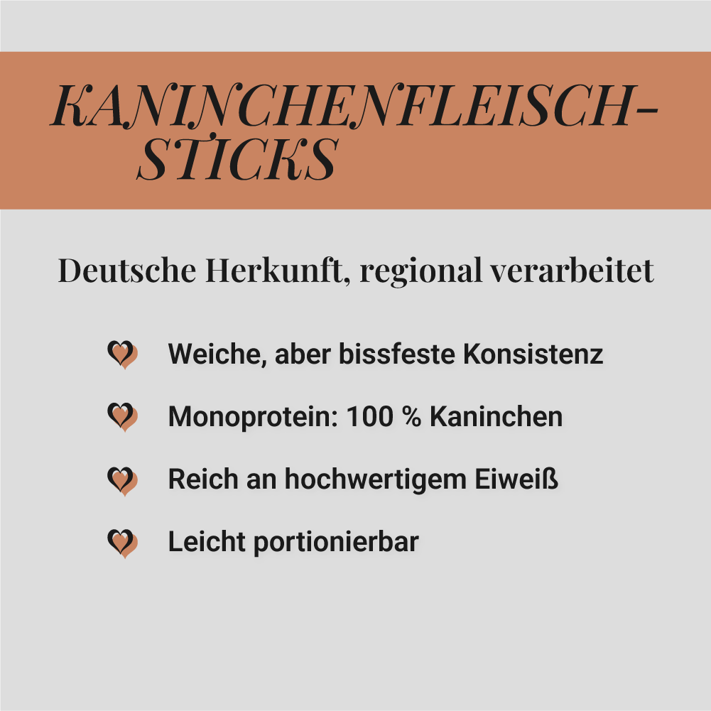 Kaninchenfleisch Sticks, 500g